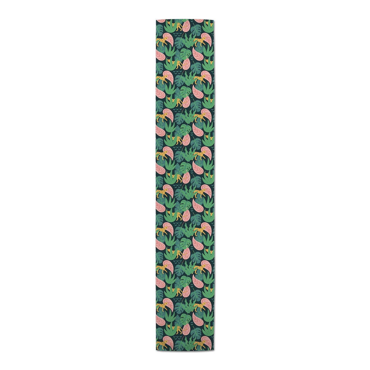 90'' Tropical Cheetahs Cotton Twill Table Runner